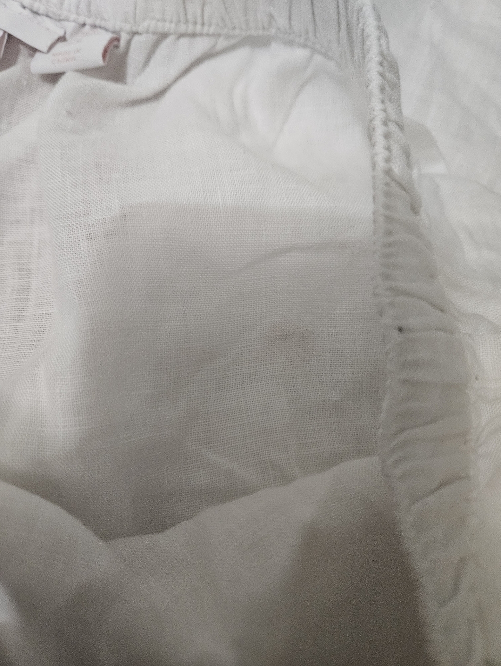 Rachel Ashwell 100% Linen White Casual Pants With Lasercut Bottom Hem Detail Med - Picture 6 of 9